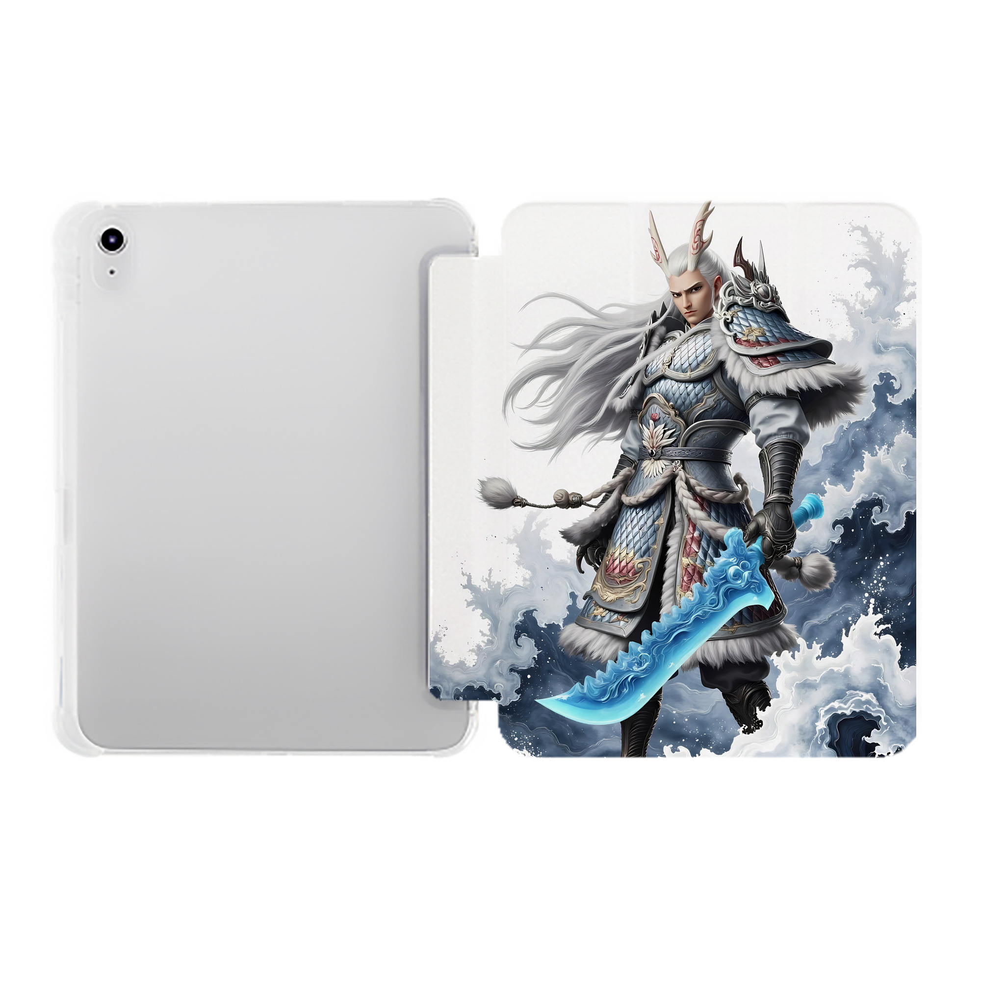 （画像用） Ne Zha 2 ナタ 魔童の大暴れ IPad ケース ペン収納付き 三つ折りスタンド PUレザー×シリコン 対応機種9.5/10.5/10.9インチ